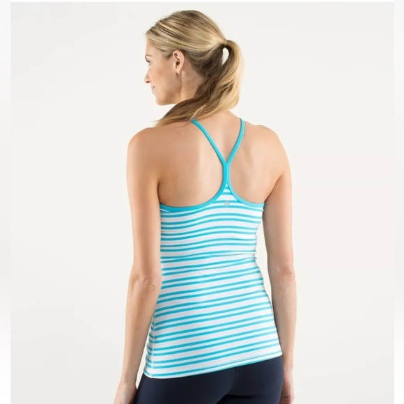 Lululemon- Blue and White Striped Tank Top- size 6 - Picture 6 of 6